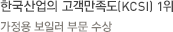 한국산업의 고객만족도(KCSI) 1위