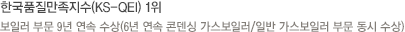 한국품질만족지수(KS-QEI) 1위
