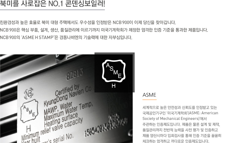 미국 No.1 콘덴싱 보일러