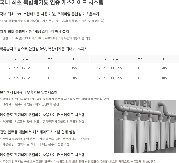 국내최초 복합배기통 인증